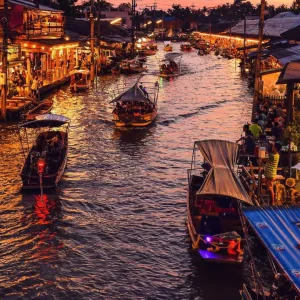 Floating Markets near Bangkok, Thailand